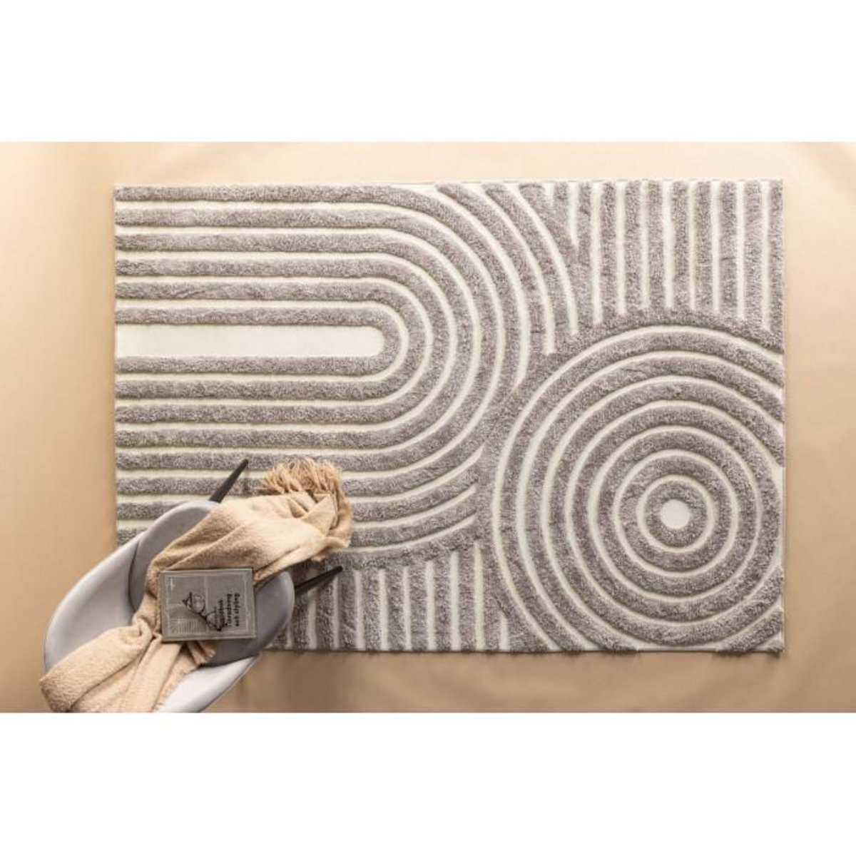 Paris Prix Tapis Déco  Nikita  200x290cm Gris