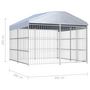 Voir la diapositive 5 : VIDAXL Chenil d'exterieur avec toit pour chiens 300 x 300 x 200 cm