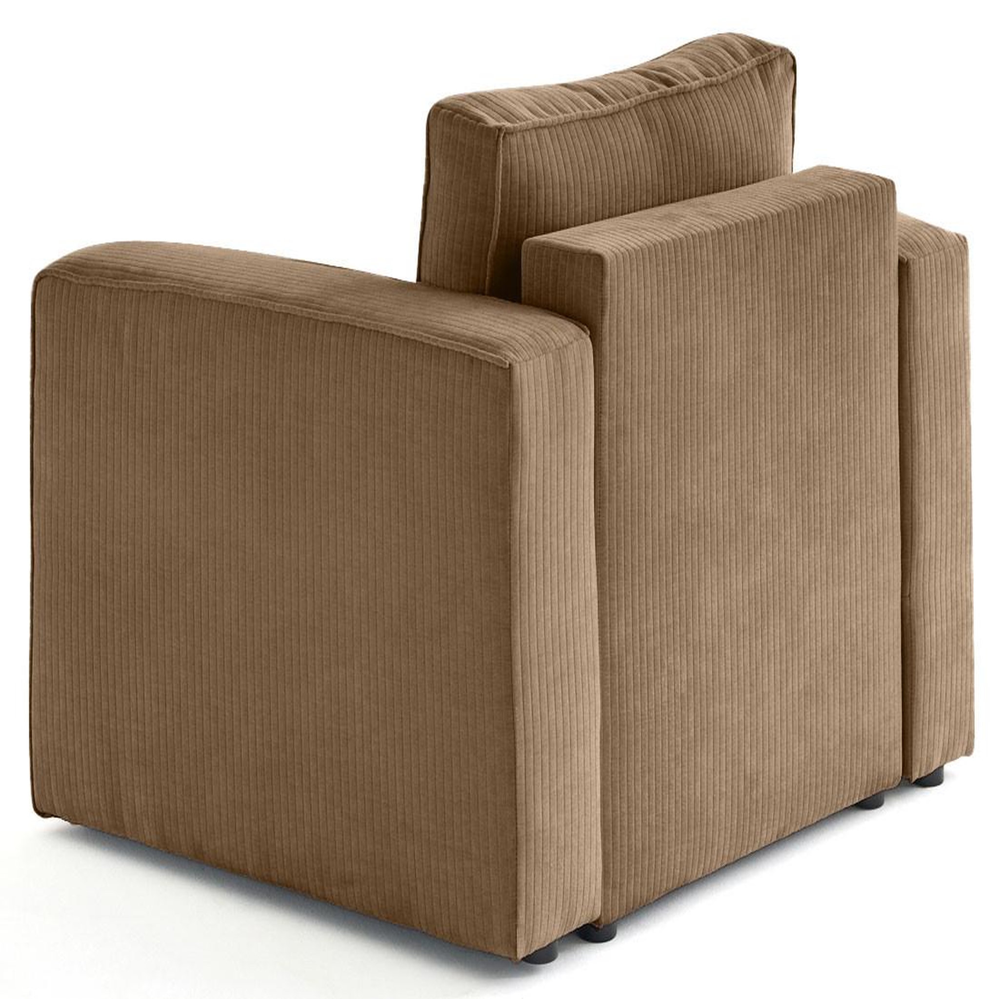 Voir la diapositive 3 : BEST MOBILIER Topaze - fauteuil en velours côtelé plat