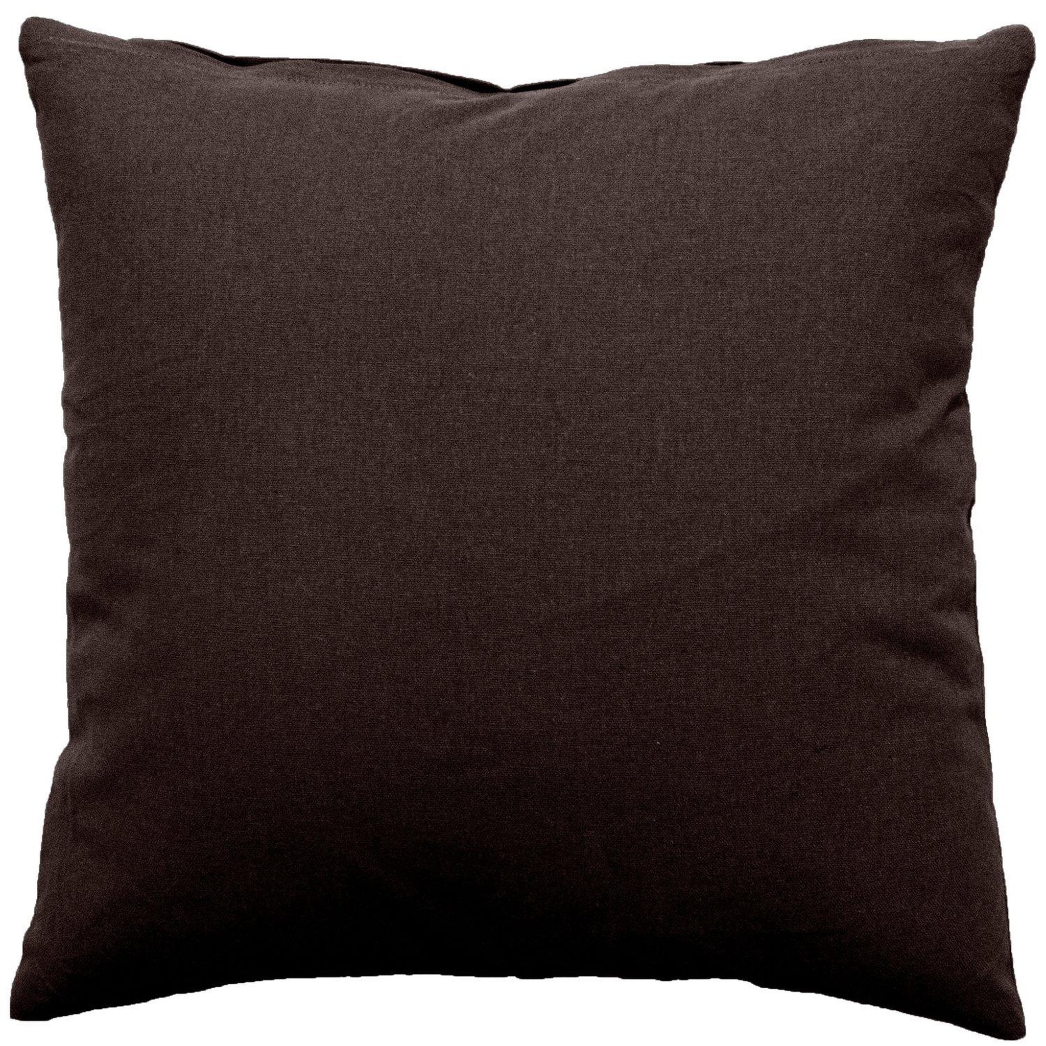 TOILINUX Grand coussin déhoussable panama - 60 x 60 cm - marron chocolat fondant. Coloris disponibles : Orange