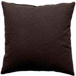 TOILINUX Grand Coussin déhoussable Panama - 60 x 60 cm - Marron Chocolat fondant. Coloris disponibles : Orange