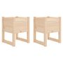 Voir la diapositive 2 : VIDAXL Jardinieres 2 pcs 40x40x52,5 cm Bois massif de pin
