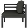 Voir la diapositive 3 : VIDAXL Salon de jardin 5 pcs avec coussins Aluminium Anthracite