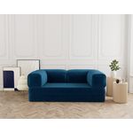 LISA DESIGN Poppy - canapé 3 places convertible en velours côtelé. Coloris disponibles : Gris, Bleu, Orange, Vert, Jaune, Beige, Noir