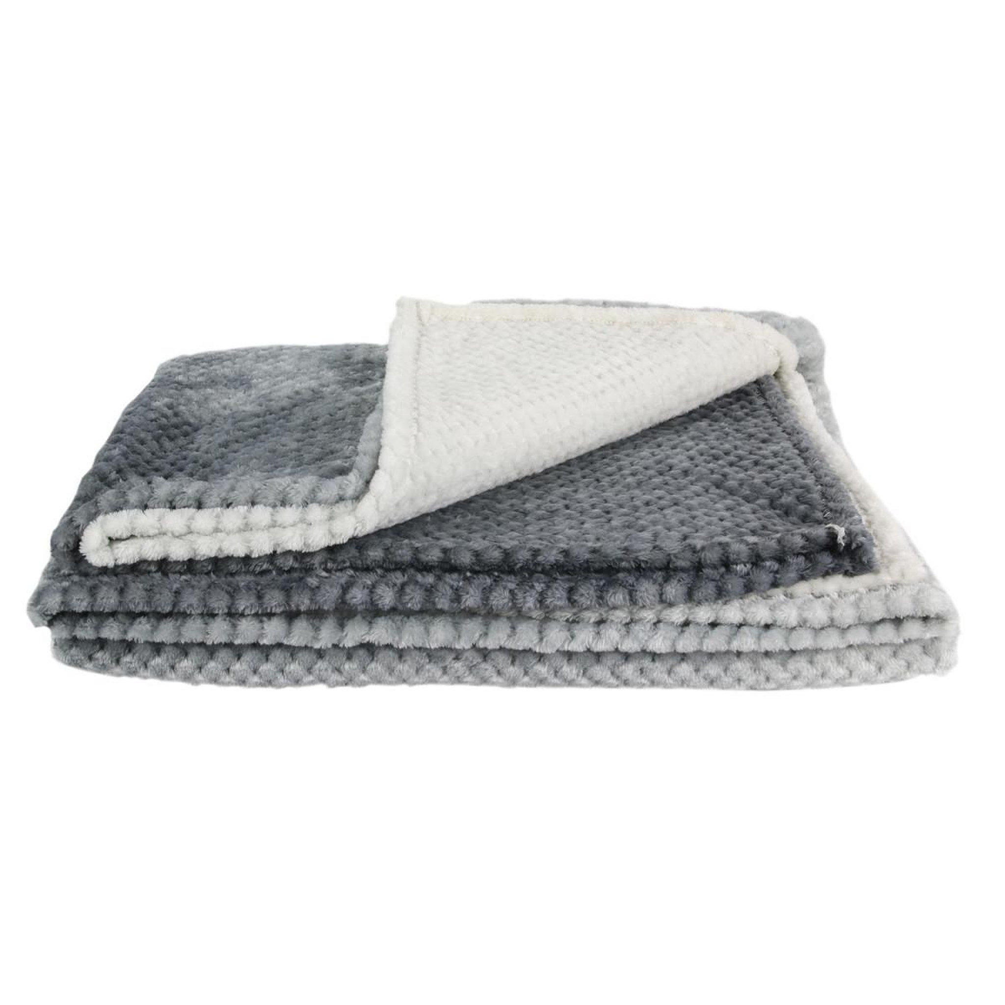 Voir la diapositive 2 : The Home Deco Factory Plaid déco  tie and dye  150x200cm gris