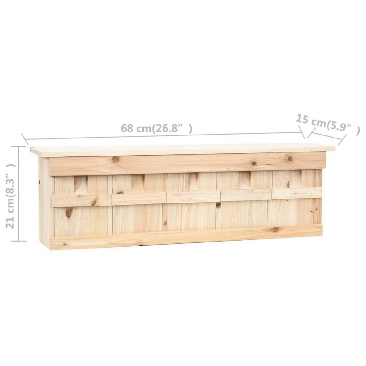 VIDAXL Maison pour moineau avec 5 chambres 68x15x21 cm Bois de sapin