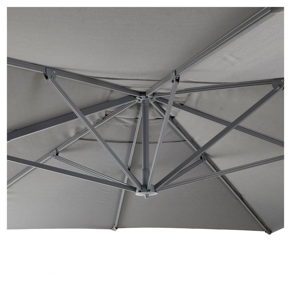 GARDENSTAR Parasol déporté  - Aluminium et polyester - 3x4 m - gris 