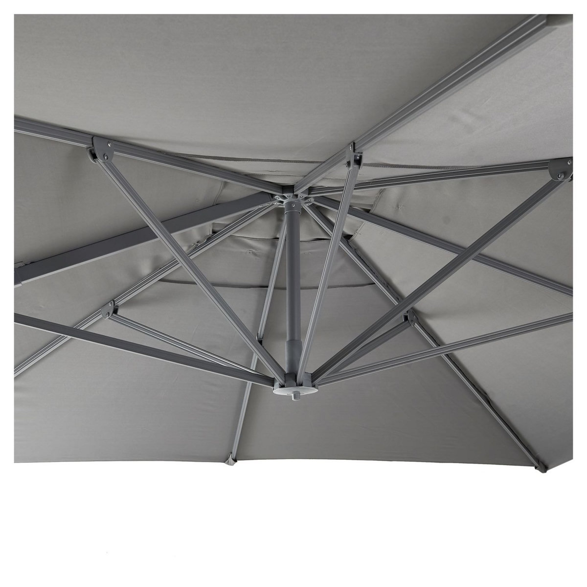 GARDENSTAR Parasol déporté  - Aluminium et polyester - 3x4 m - gris 