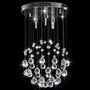 Voir la diapositive 3 : VIDAXL Plafonnier avec perles de cristal Argente Sphere 3 ampoules G9