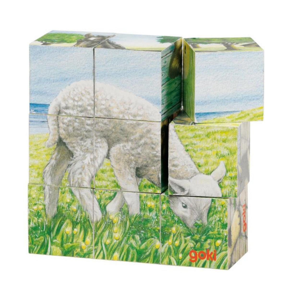 Goki GOKI Wooden Block Puzzle Farm