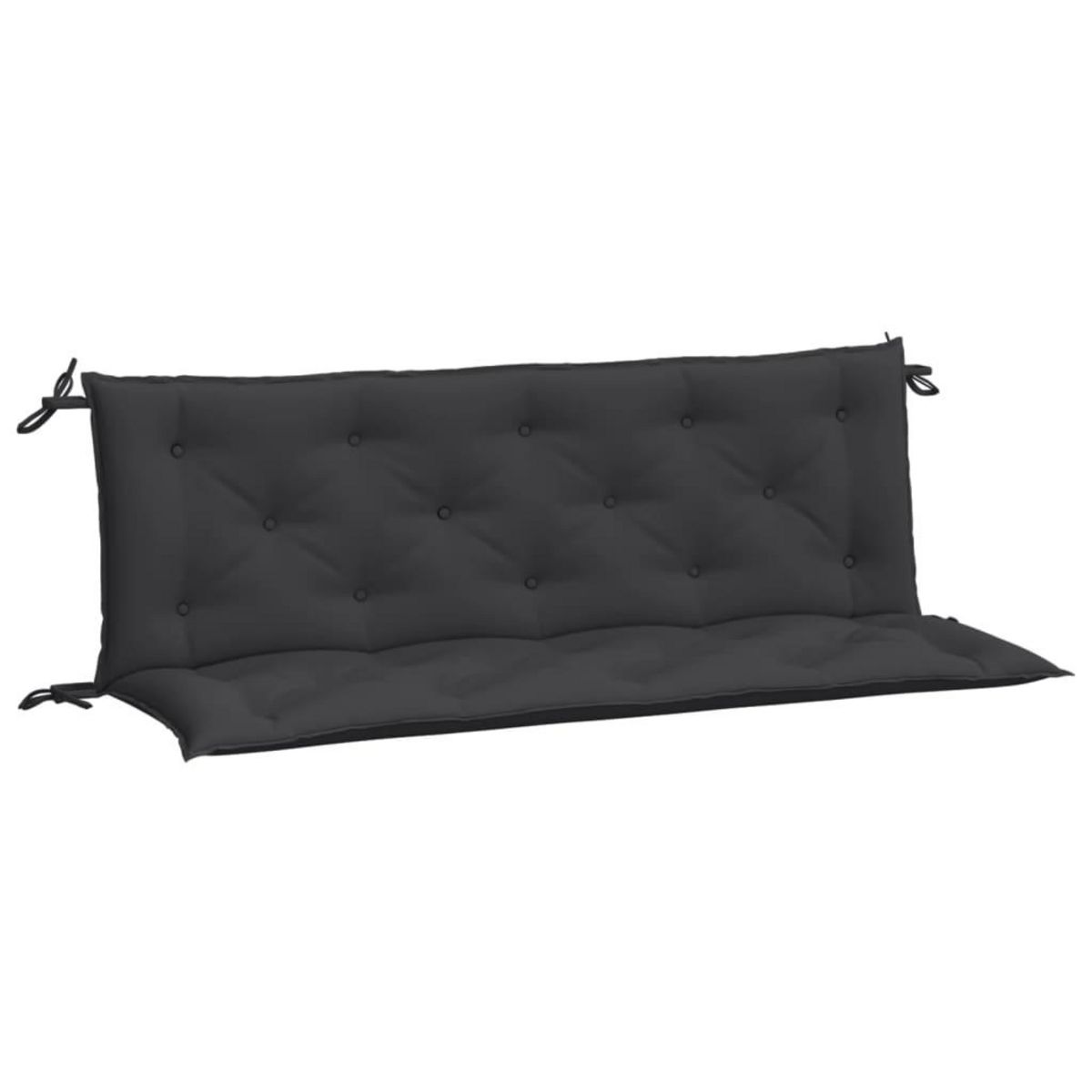 VIDAXL Coussins de banc jardin lot de 2 noir 150x50x7 cm tissu Oxford