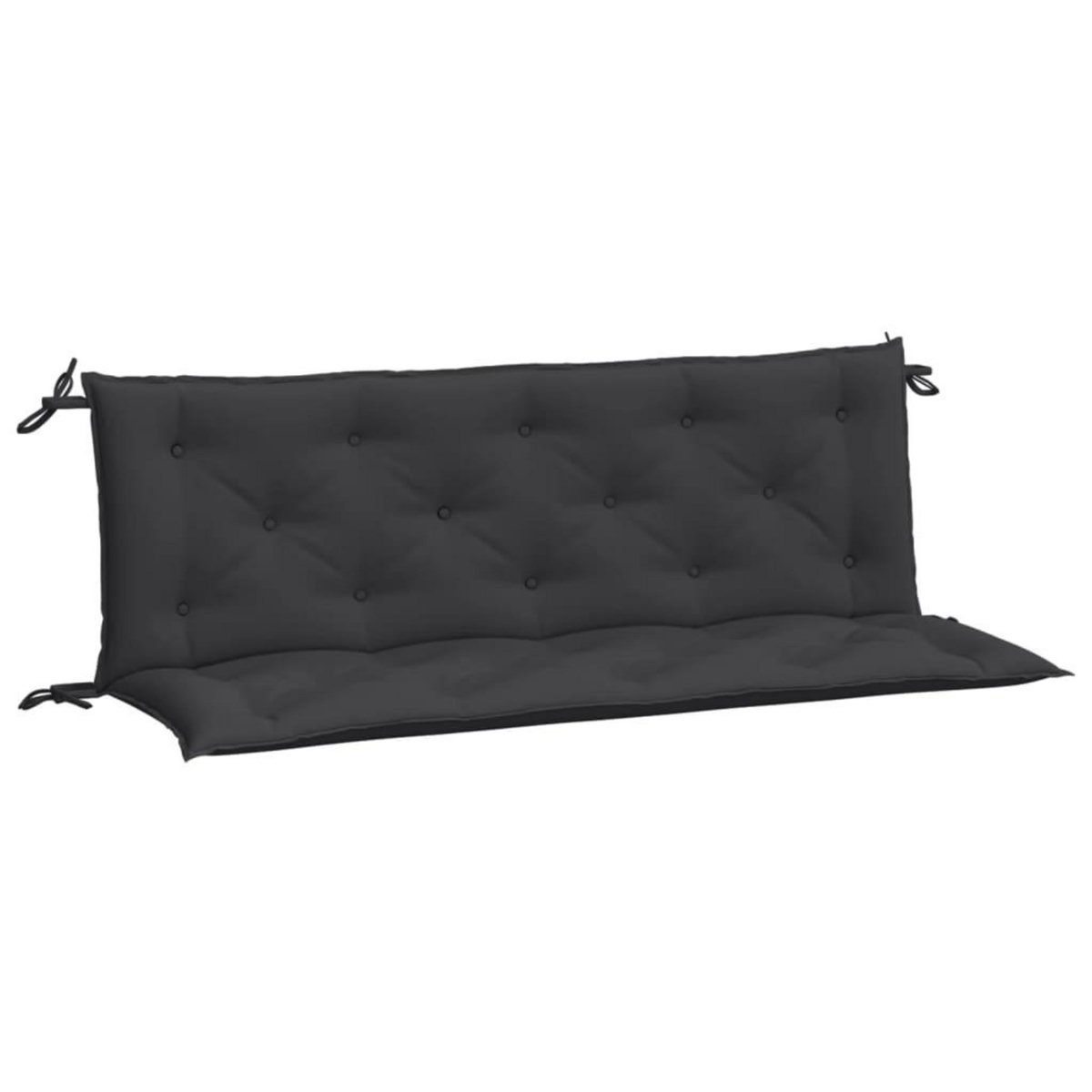 VIDAXL Coussins de banc jardin lot de 2 noir 150x50x7 cm tissu Oxford