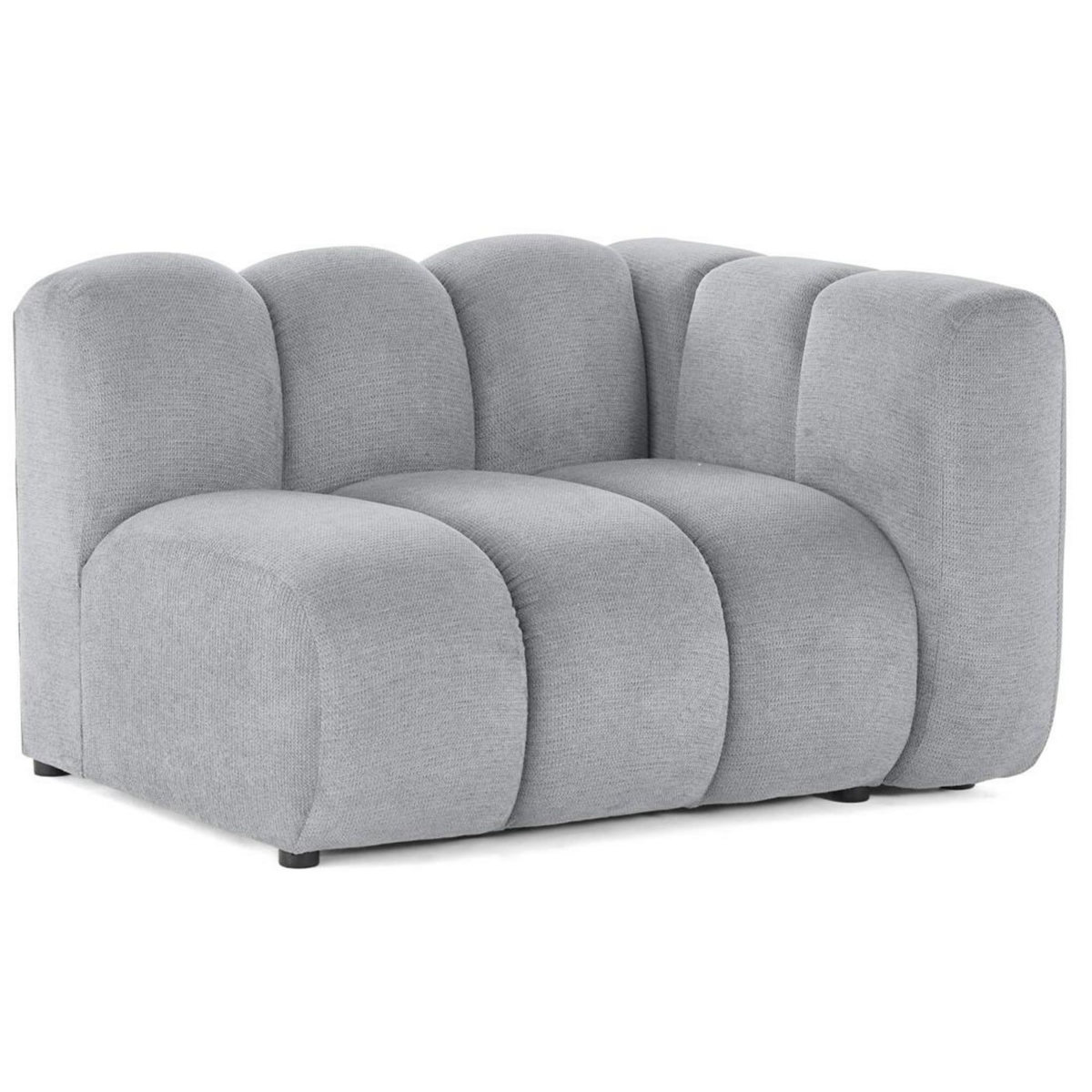 LISA DESIGN Debbie - module d'assise droit en tissu texturé