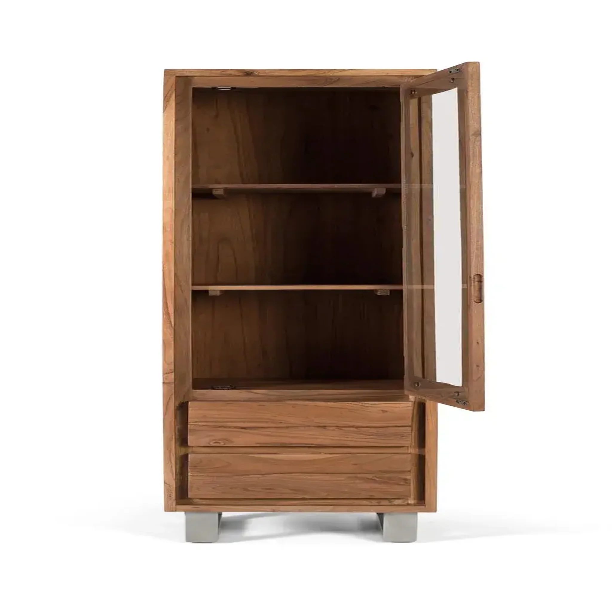 Voir la diapositive 3 : GINER Y COLOMER SL Vitrine en bois d'acacia 60 cm style rustique moderne
