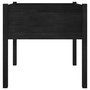Voir la diapositive 5 : VIDAXL Jardinieres 2 pcs Noir 70x70x70 cm Bois de pin massif