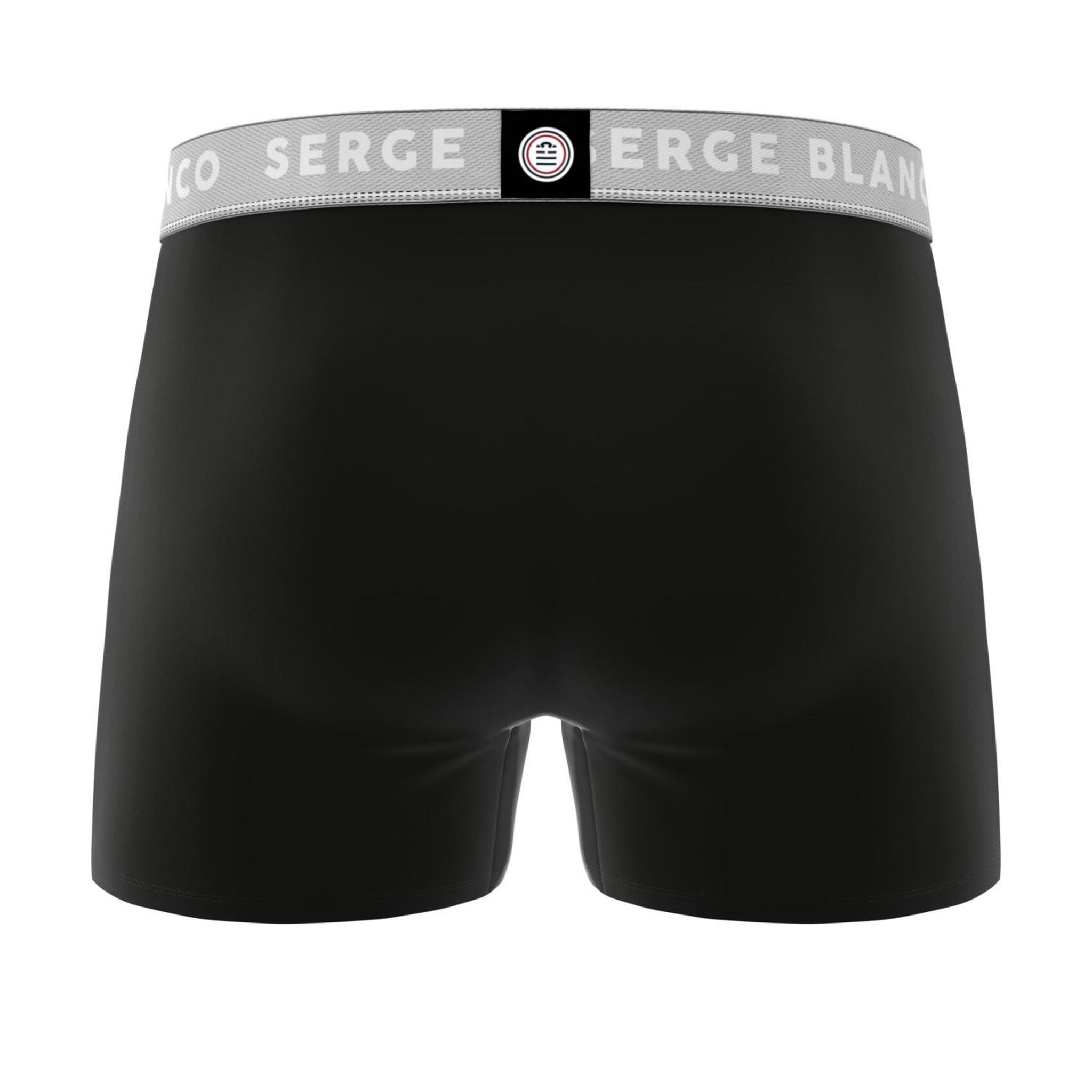 Voir la diapositive 4 : SERGE BLANCO Lot de 3 boxers homme en coton uni Premium