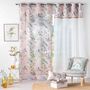 Voir la diapositive 3 : Paris Prix Rideau Voilage Imprimé  Alissia  140x240cm Rose