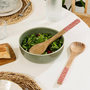 Voir la diapositive 2 : SECRET DE GOURMET Lot de 2 Couverts à Salade en Bois  Inaya  30cm Terracotta