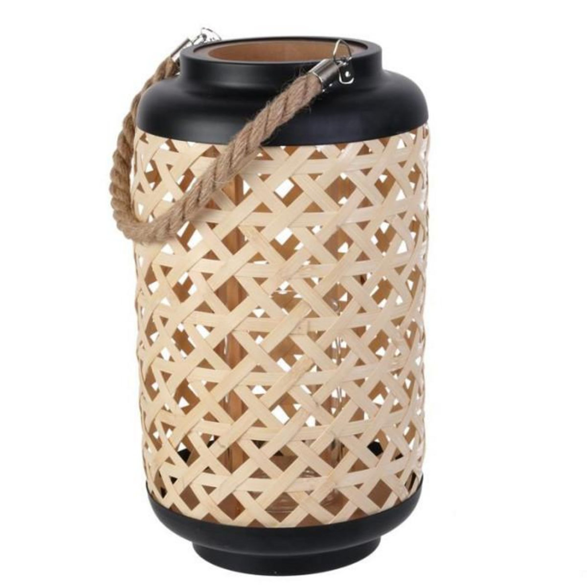 Paris Prix Lanterne Déco  Tressée  38cm Noir