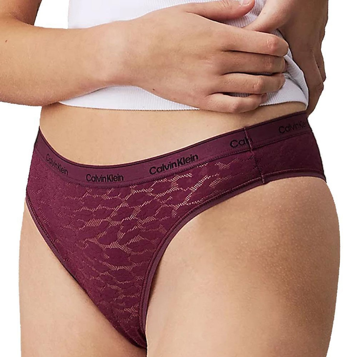 CALVIN KLEIN JEANS Tanga Violet Femme Calvin Klein Jeans Brazilian