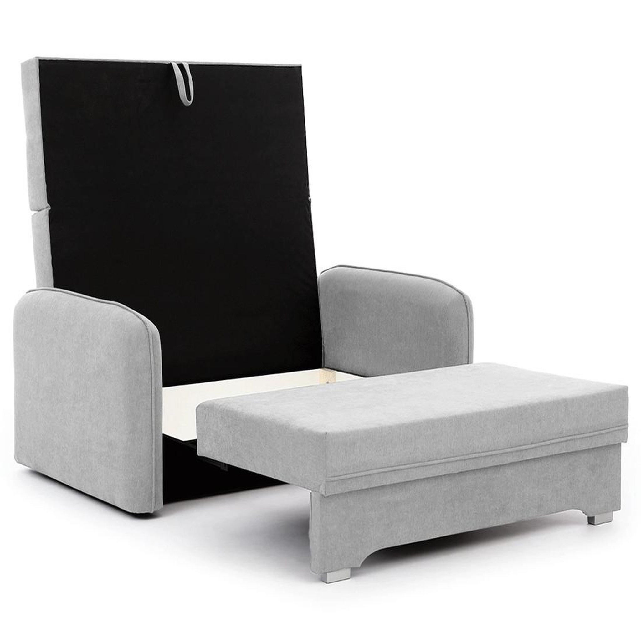 Voir la diapositive 4 : BEST MOBILIER Michelle - canapé droit 3 places convertible avec coffre en velours
