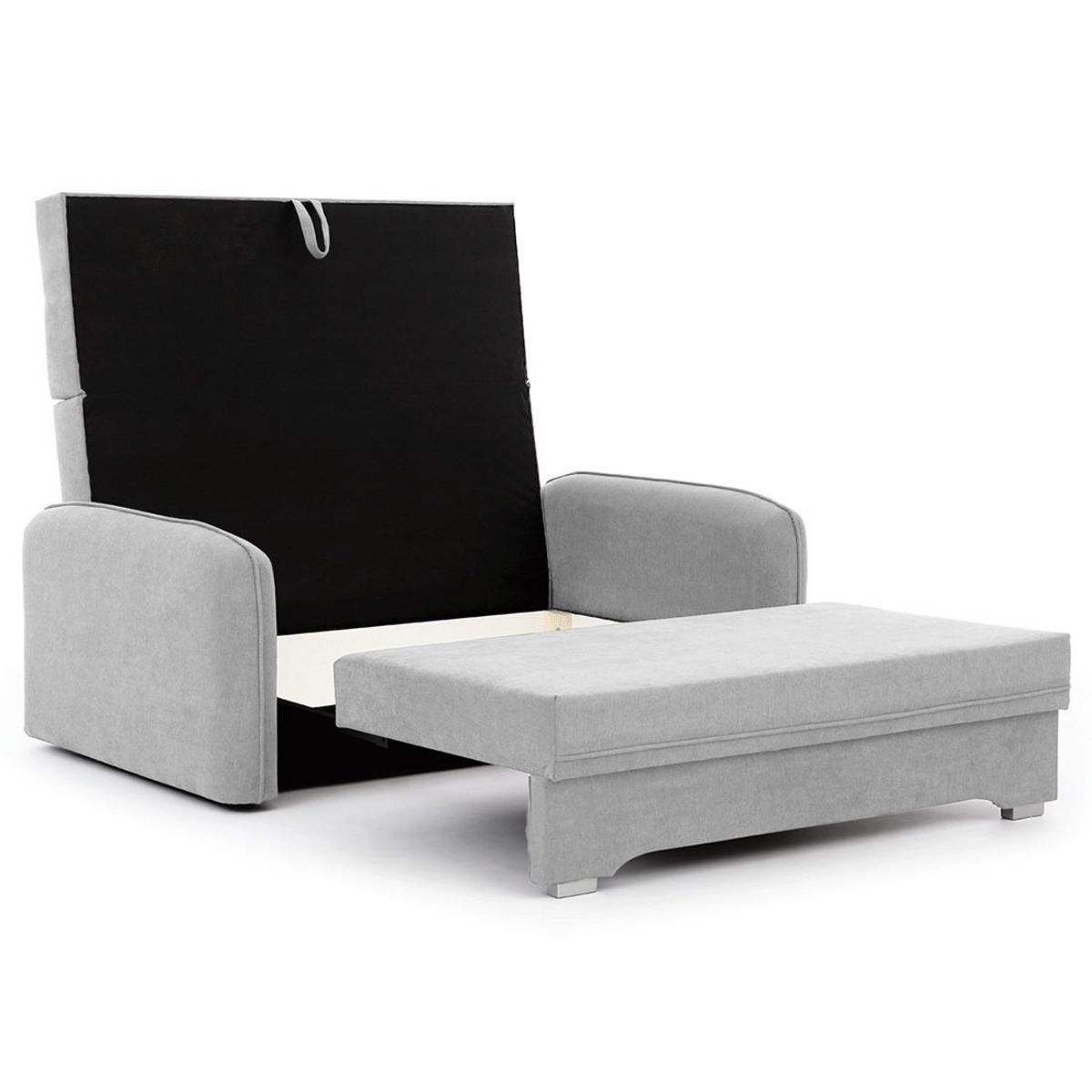 BEST MOBILIER Michelle - canapé droit 3 places convertible avec coffre en velours