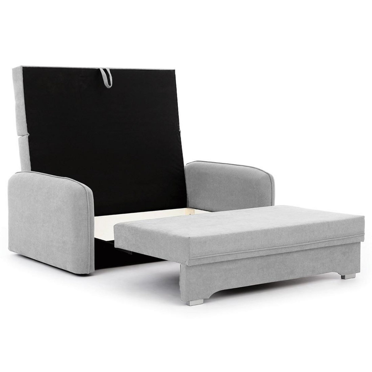 BEST MOBILIER Michelle - canapé droit 3 places convertible avec coffre en velours