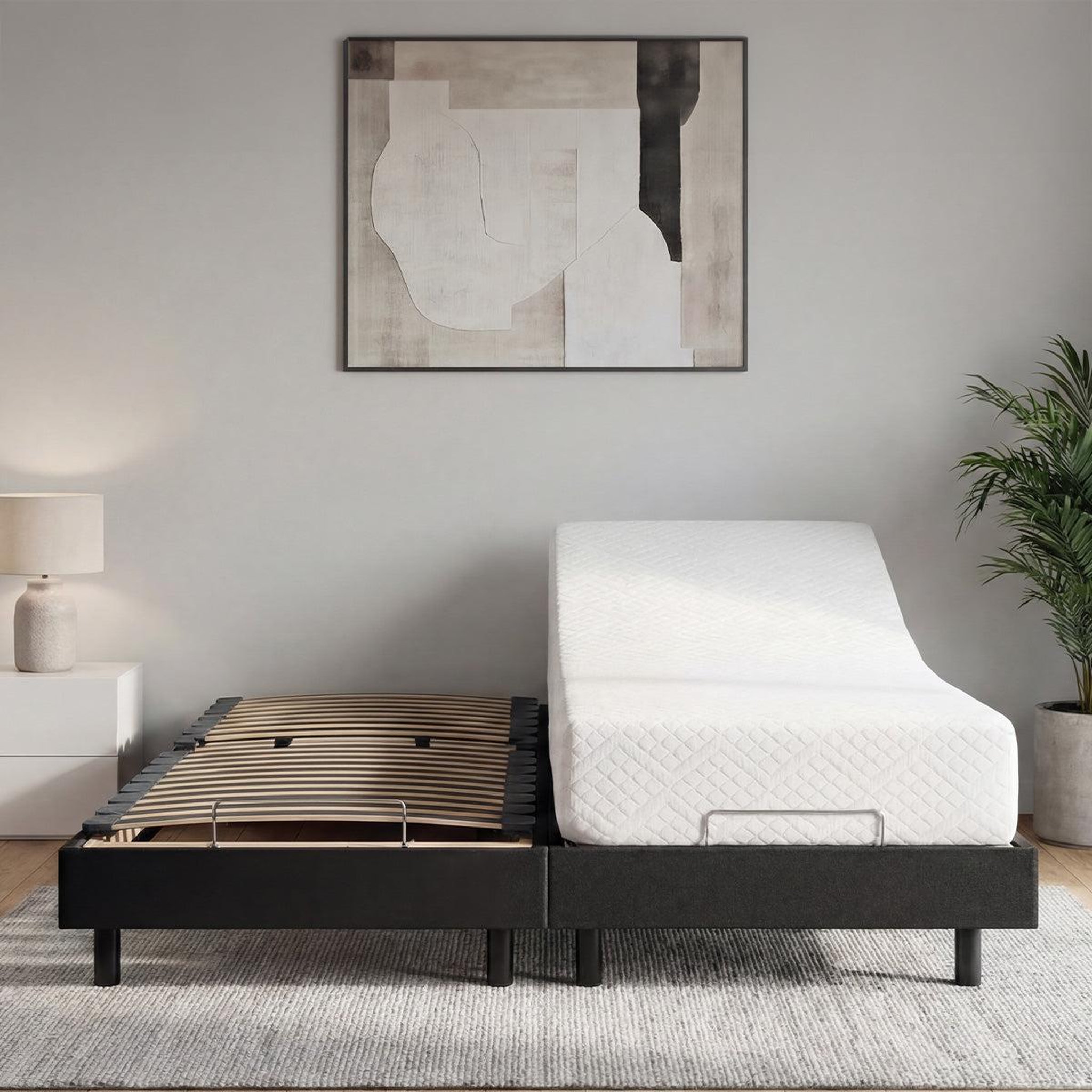 Voir la diapositive 1 : BELLECOUR Bellecour literie | ensemble duo flex | sommiers électriques + matelas mémoire de forme