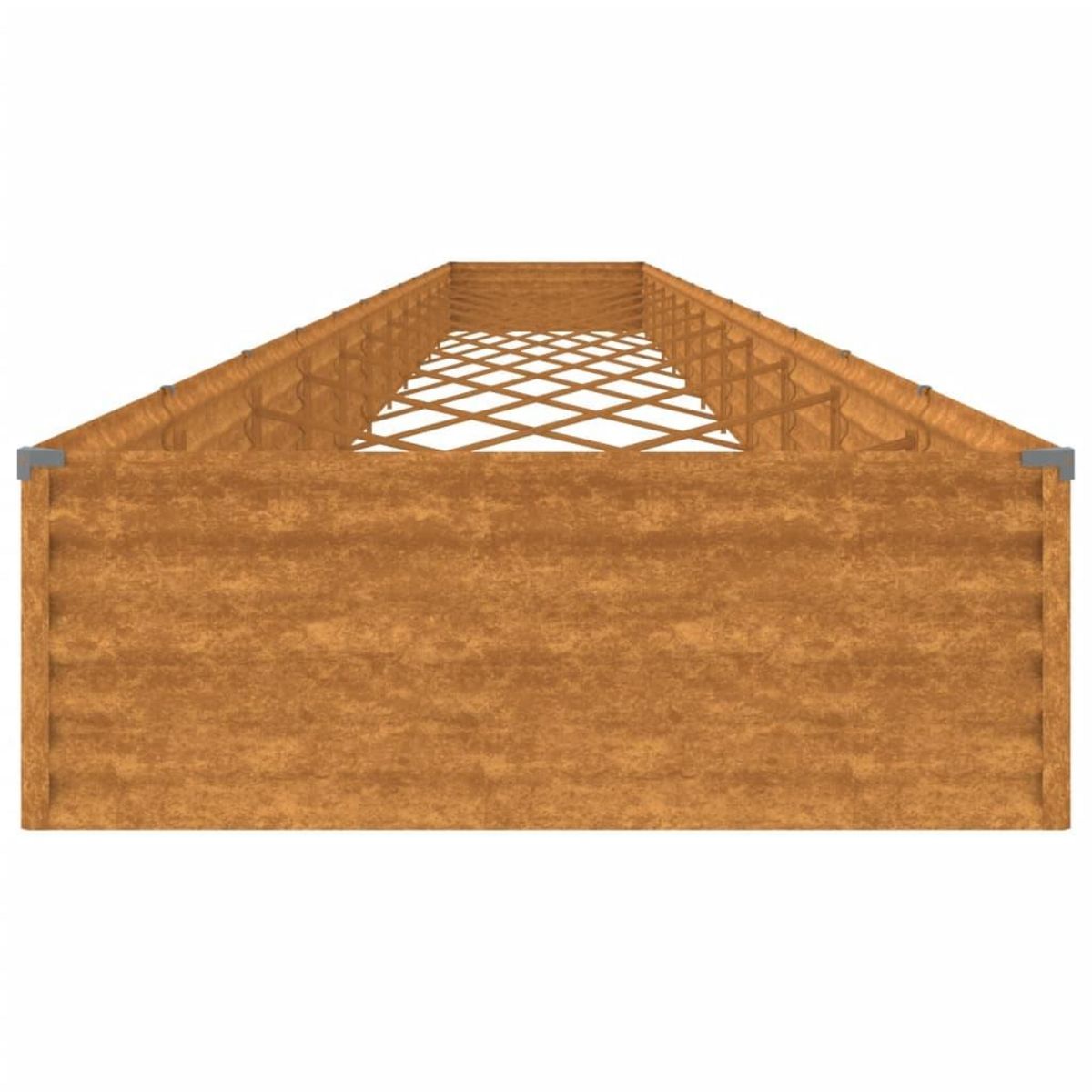 VIDAXL Lit sureleve de jardin 1150x100x36 cm acier corten