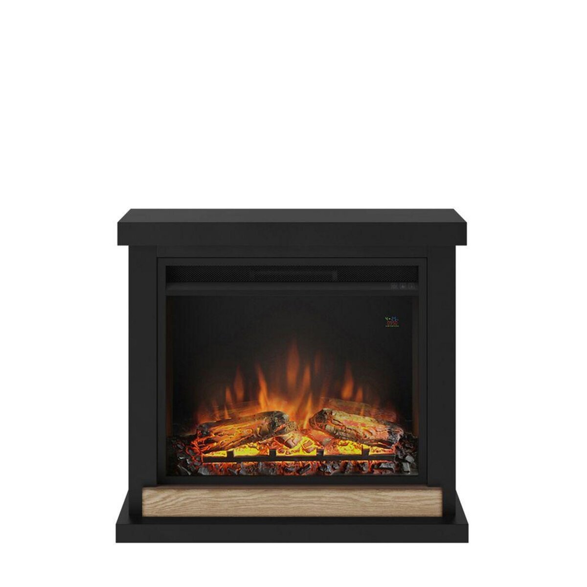 CENTRALE BRICO Cheminée électrique décorative  Hagen  Noir profond - Powerflame