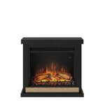 CENTRALE BRICO Cheminée électrique décorative  Hagen  Noir profond - Powerflame