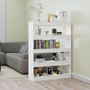 Voir la diapositive 1 : VIDAXL Bibliotheque/Separateur de piece Blanc brillant 100x30x135 cm