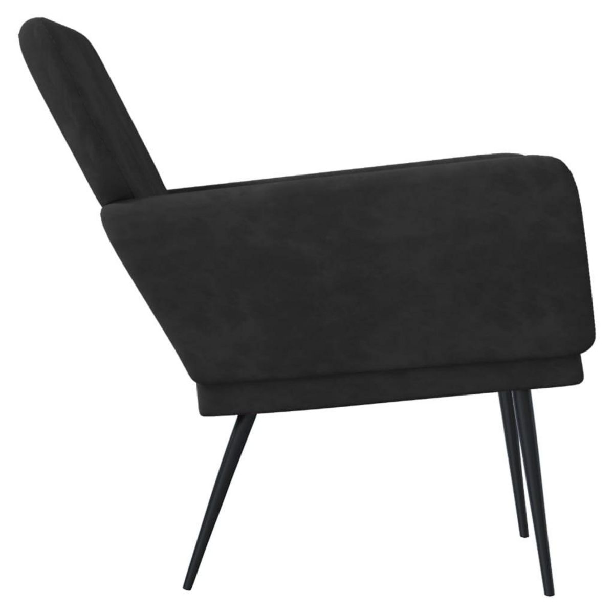VIDAXL Fauteuil Noir 62x79x79 cm Velours
