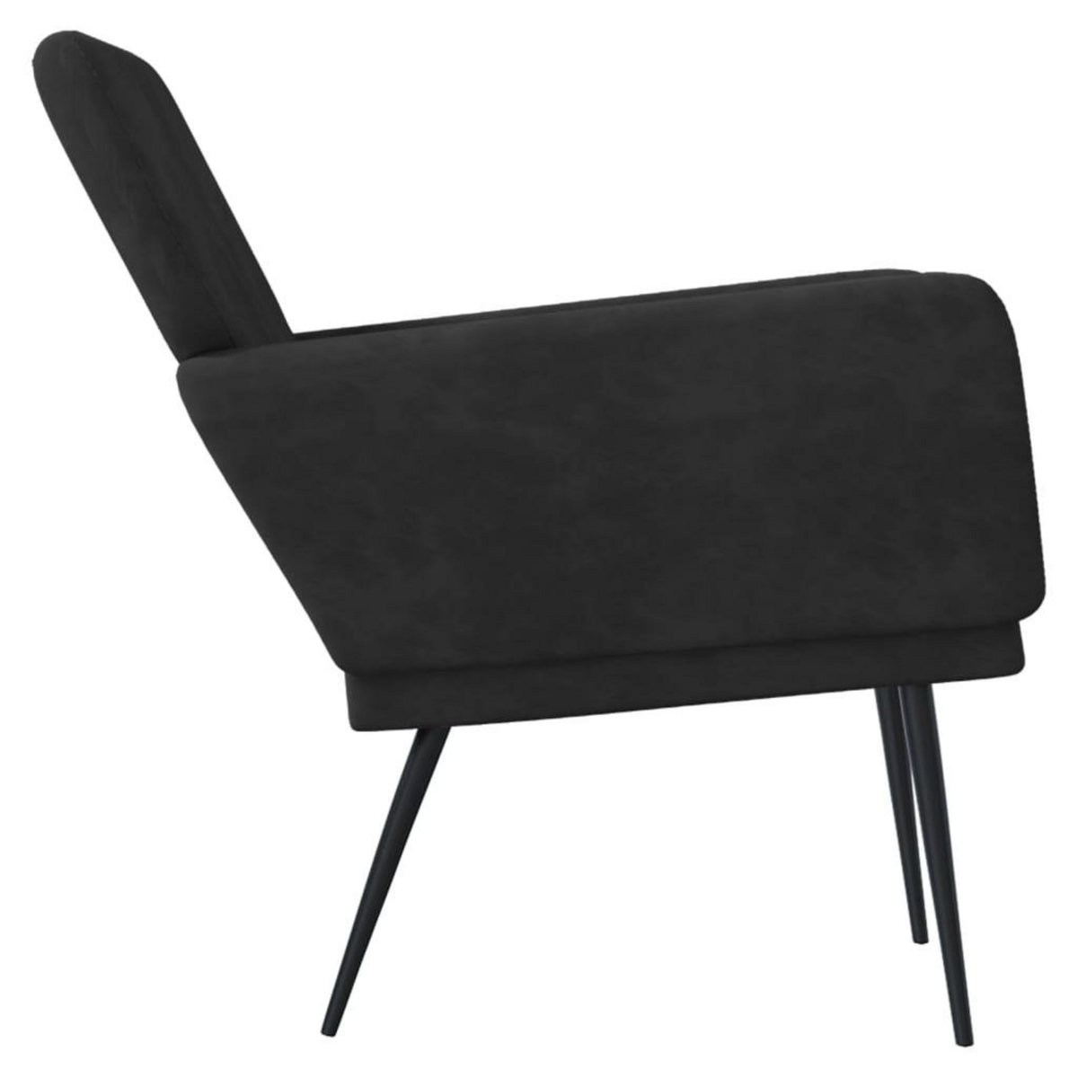 VIDAXL Fauteuil Noir 62x79x79 cm Velours