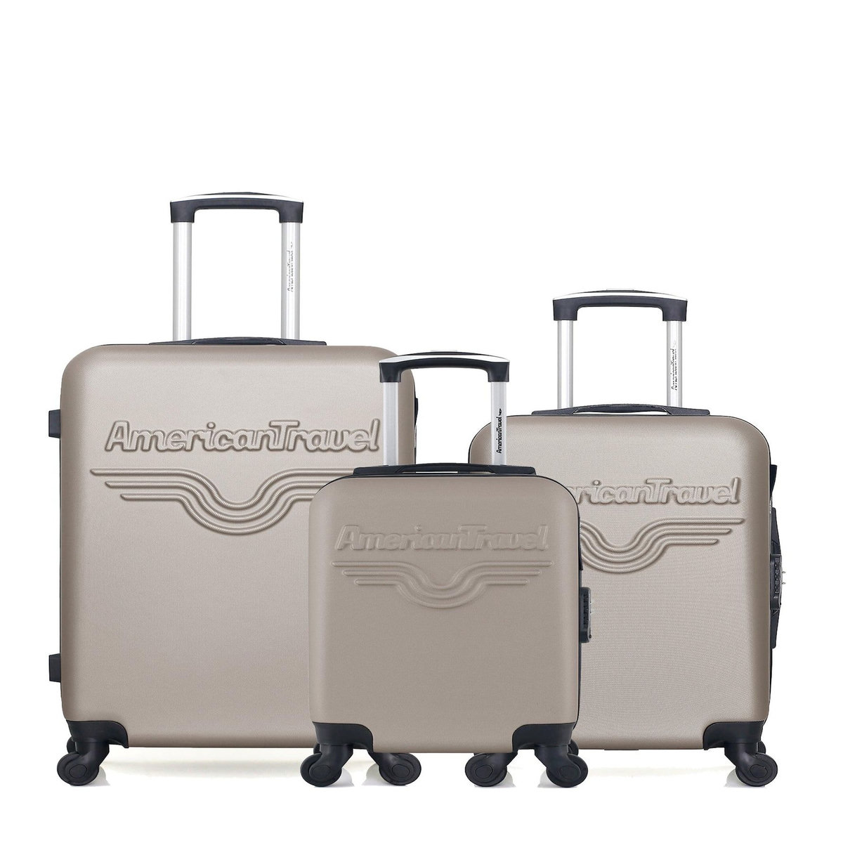 AMERICAN TRAVEL AMERICAN TRAVEL - Lot de 3 - Valise weekend, valise cabine et valise cabine XXS CHELSEA