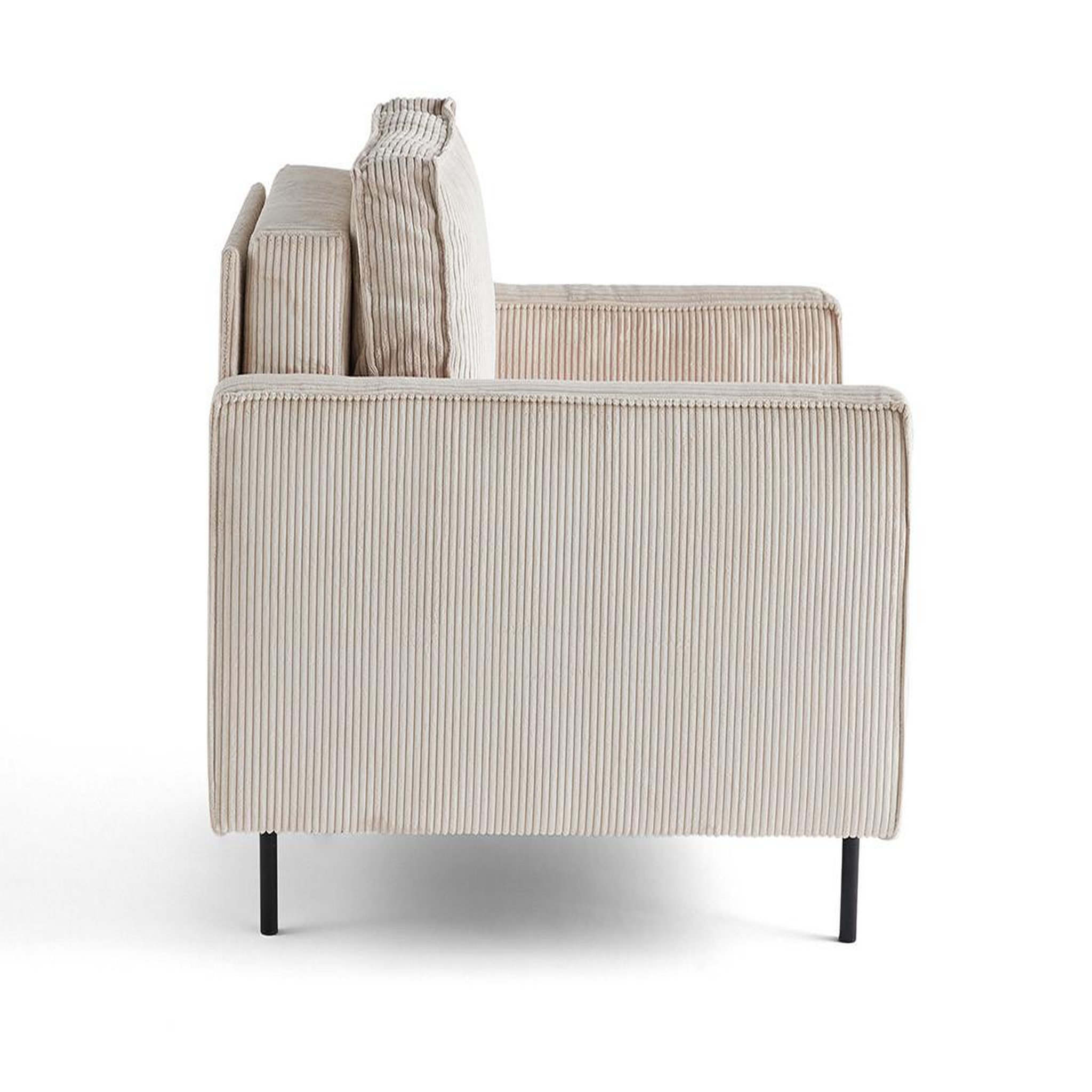 Voir la diapositive 3 : LISA DESIGN Charlie - fauteuil - pieds hauts - en velours côtelé