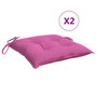 Voir la diapositive 2 : VIDAXL Coussins de chaise lot de 6 rose 40x40x7 cm tissu