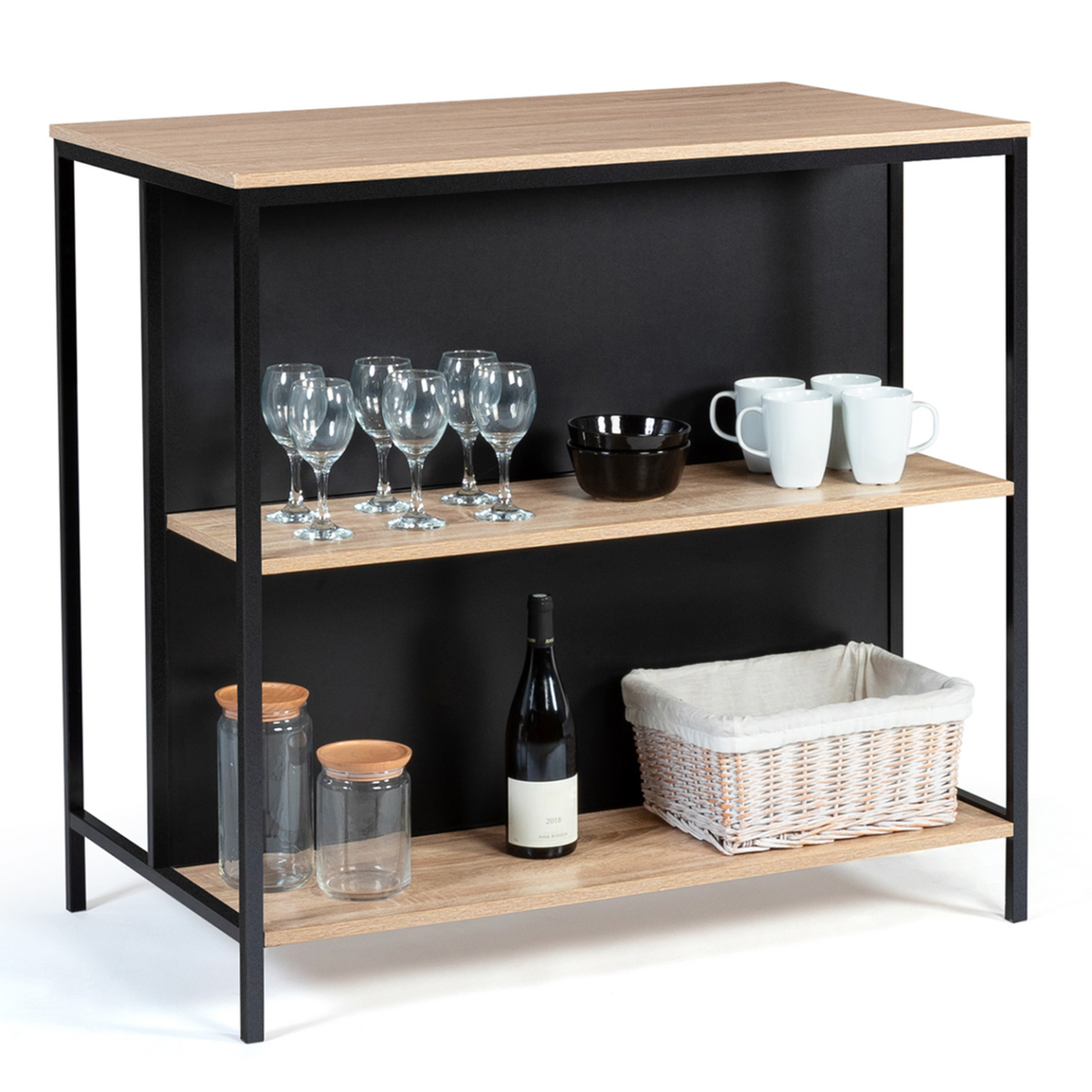 ID MARKET Table de bar îlot DETROIT design industriel