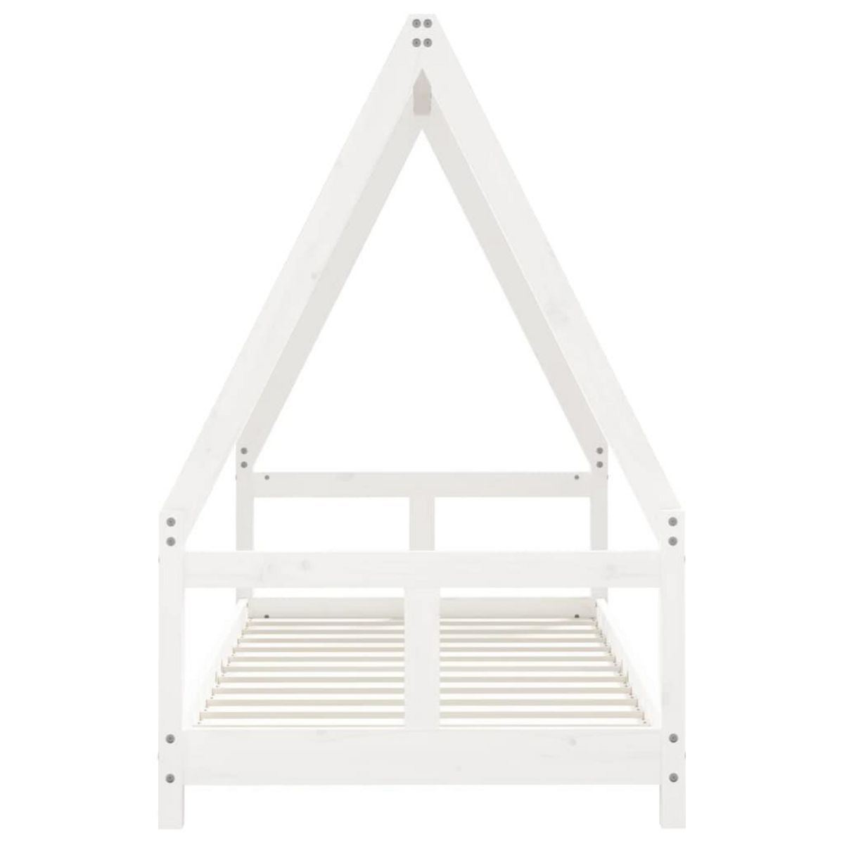 VIDAXL Cadre de lit pour enfant blanc 80x160 cm bois de pin massif