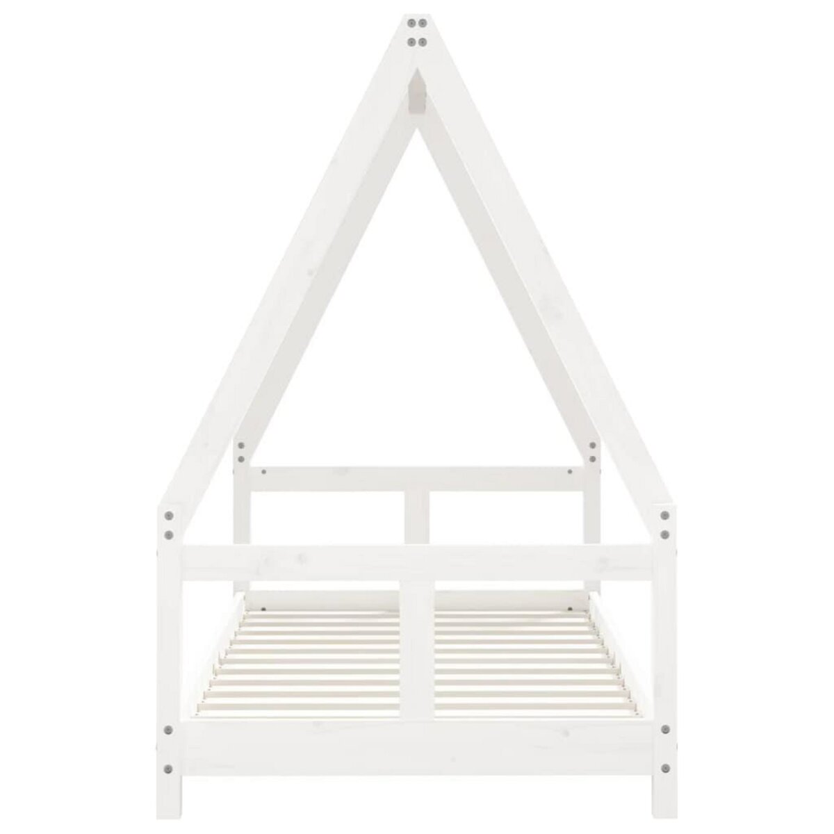 VIDAXL Cadre de lit pour enfant blanc 80x160 cm bois de pin massif