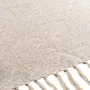 Douceur d'Intérieur Tapis à franges 120x170 cm Kalinda blanc coton jute