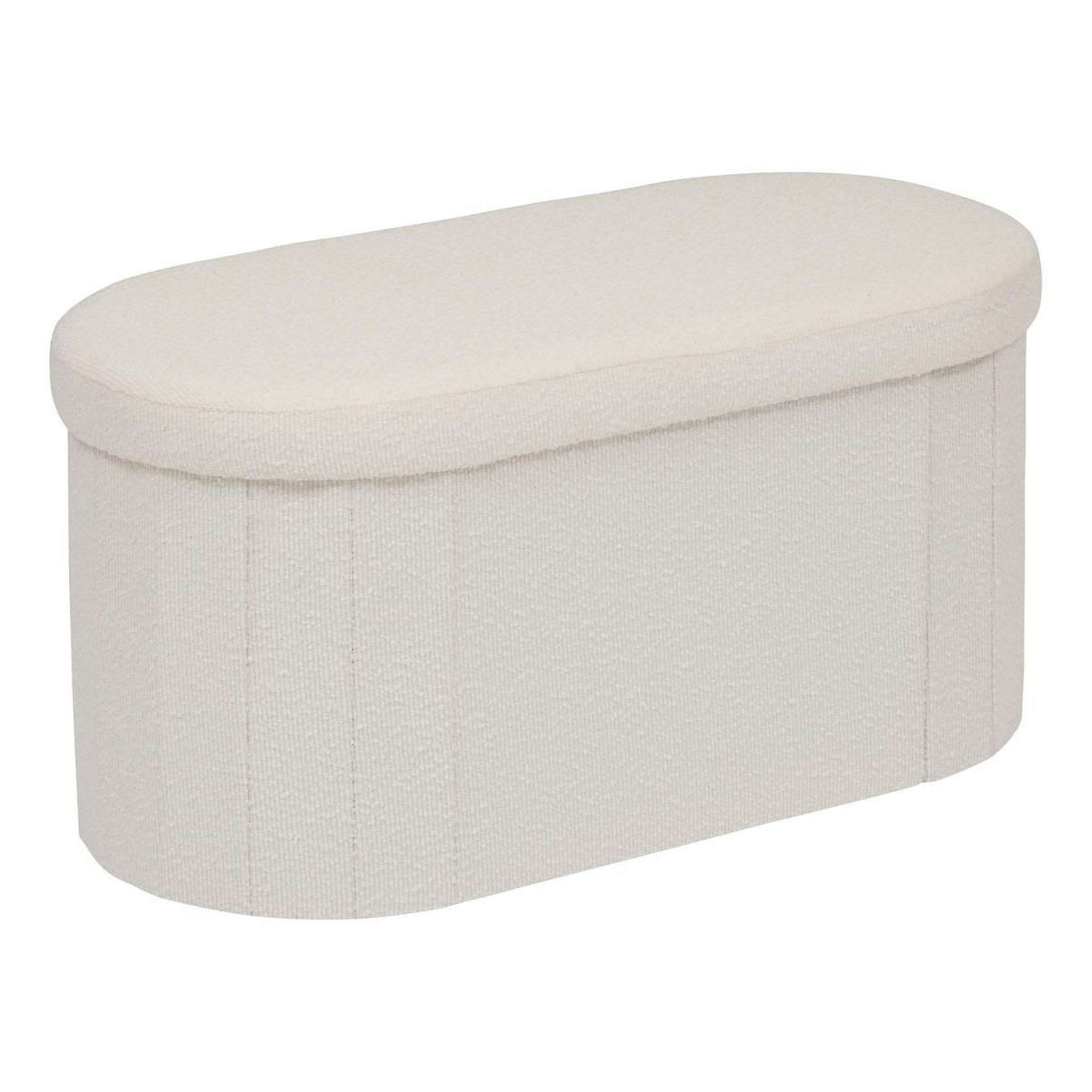 ATMOSPHERA Pouf coffre double  fink  76cm blanc