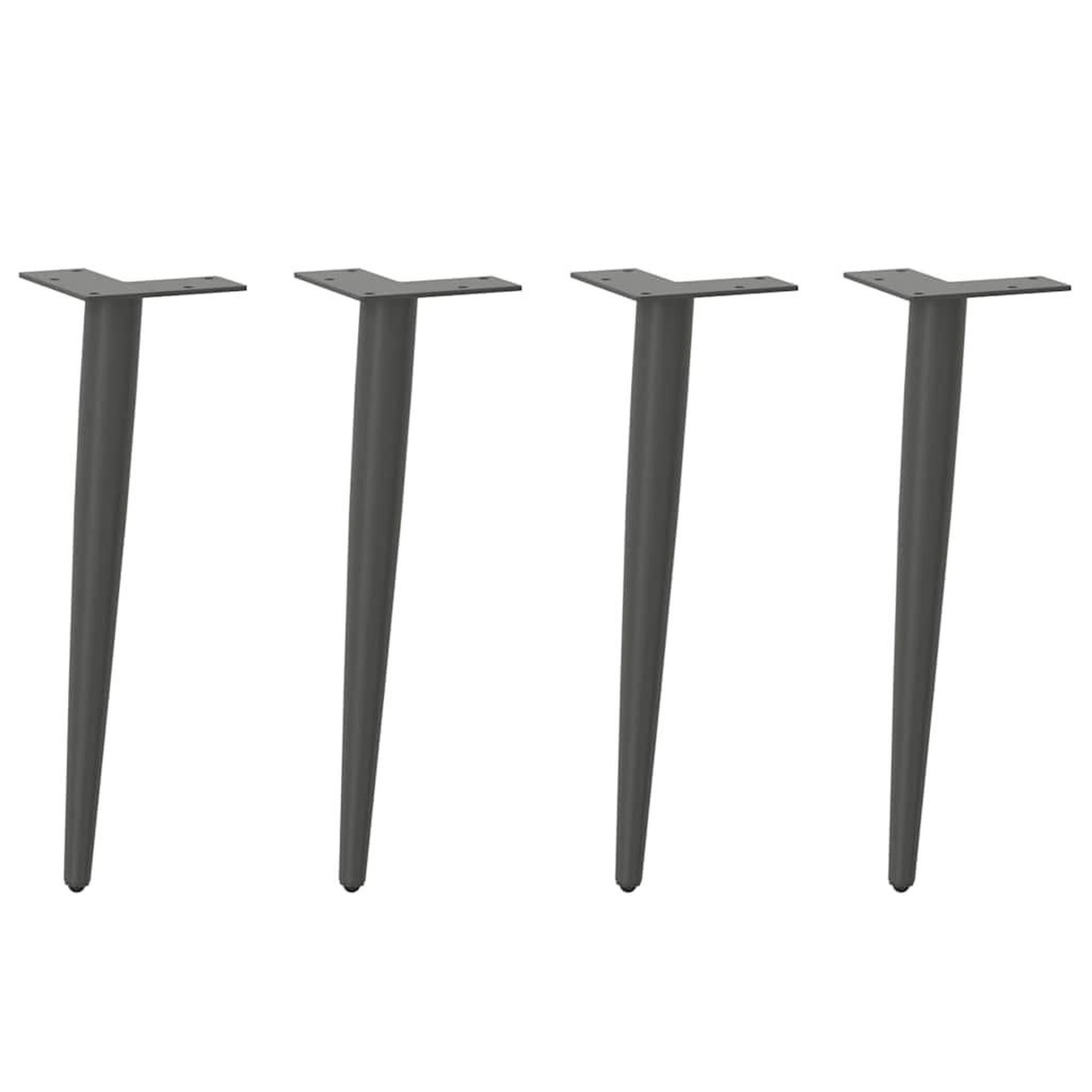 VIDAXL Pieds de table basse forme conique 4 pcs anthracite 42-43 cm