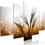 Voir la diapositive 1 : Paris Prix Tableau 5 Panneaux  Floral Quartet Wide Golden
