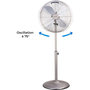 Voir la diapositive 2 : OCEANIC Ventilateur sur pied 40 cm OCEANIC - 3 vitesses - Puissance 50 W - Hauteur réglable 90 a 125 cm - Pales en aluminium - Métal b