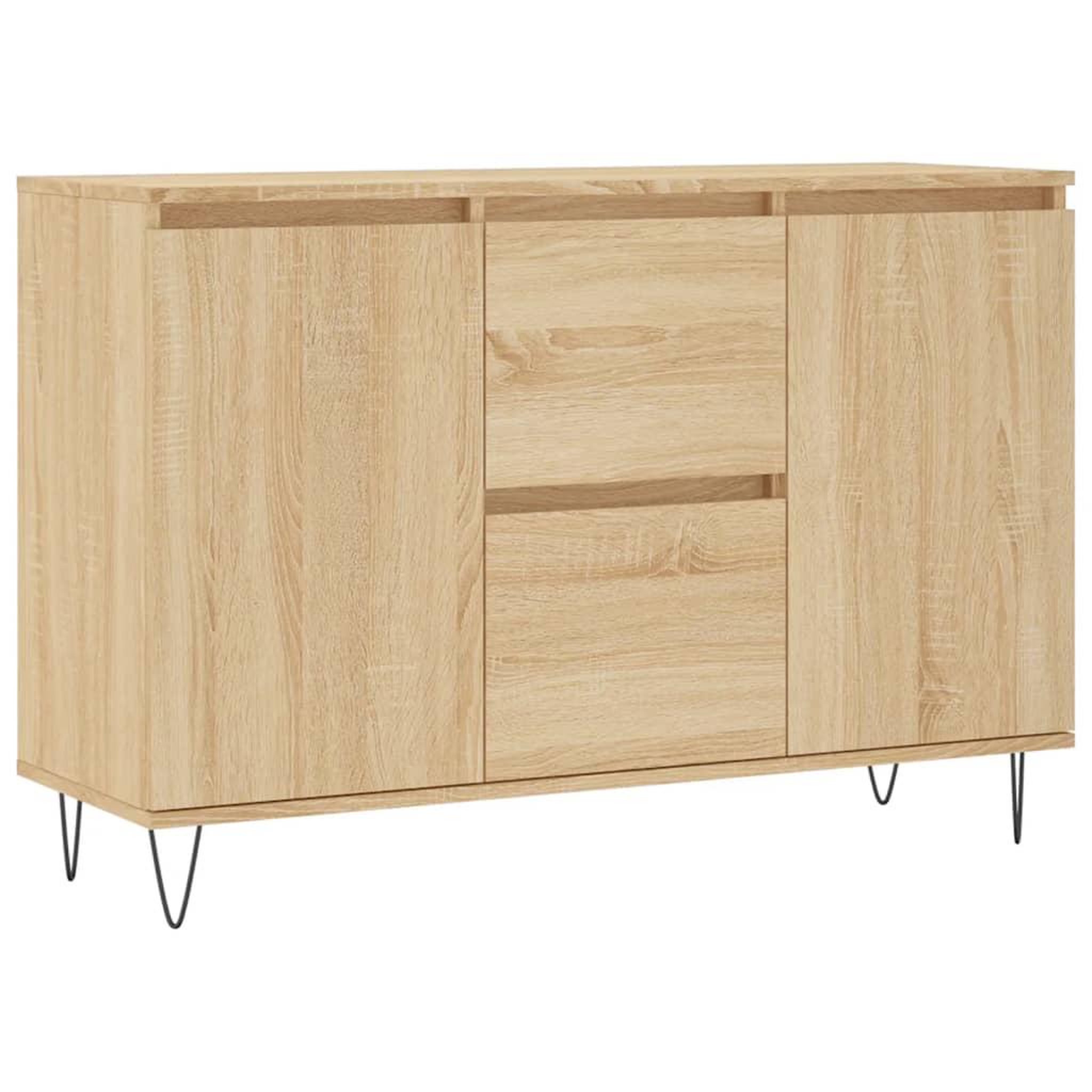 Voir la diapositive 2 : VIDAXL Buffet chene sonoma 104x35x70 cm bois d'ingenierie