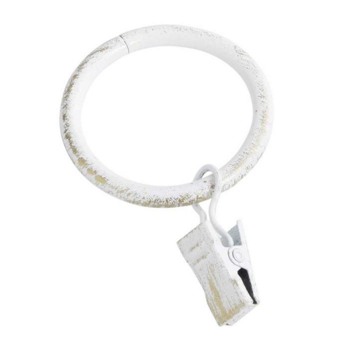 Paris Prix Lot de 10 Anneaux  Pince  12cm Blanc & Or