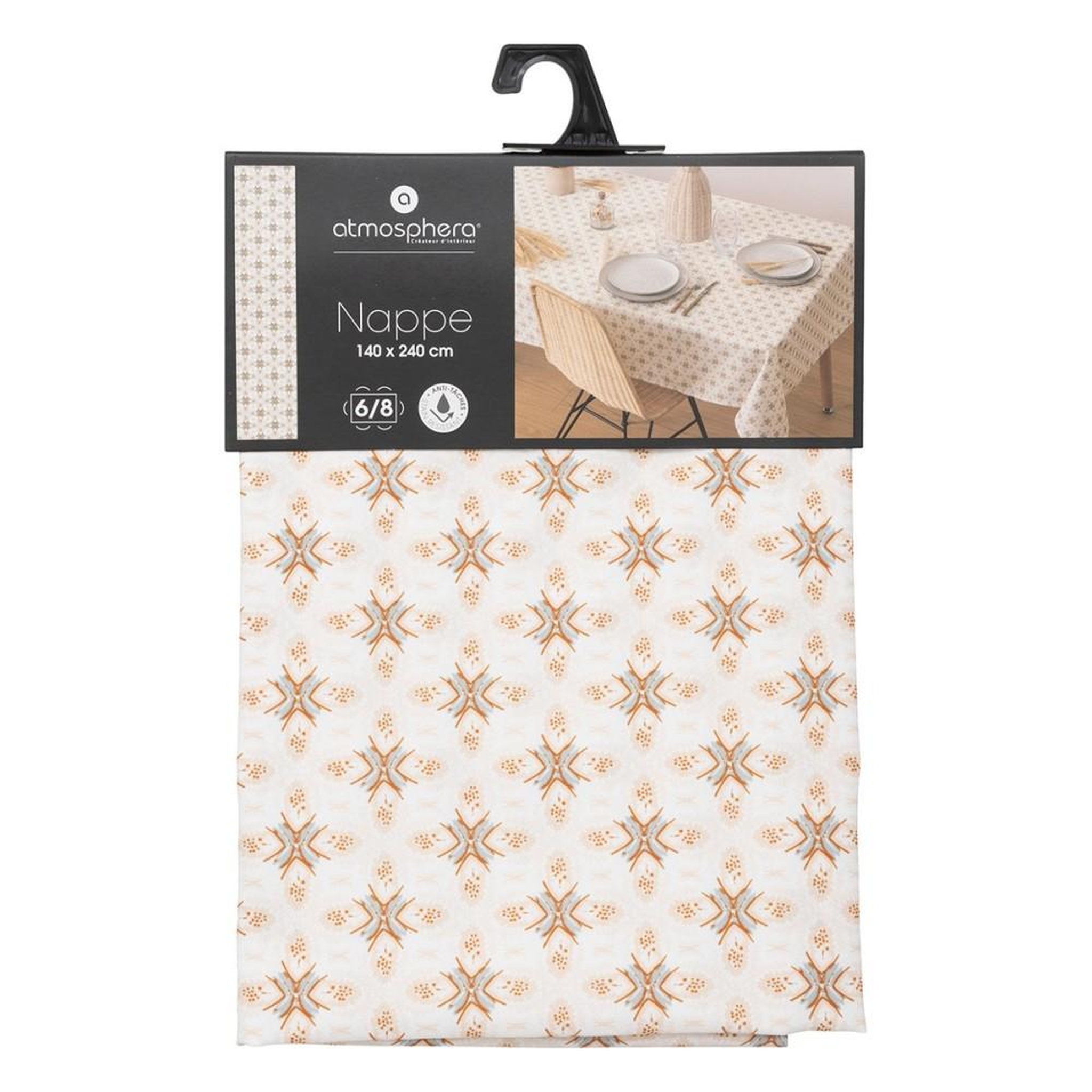 Voir la diapositive 3 : ATMOSPHERA Nappe antitache rectangulaire 140x240 cm Parata
