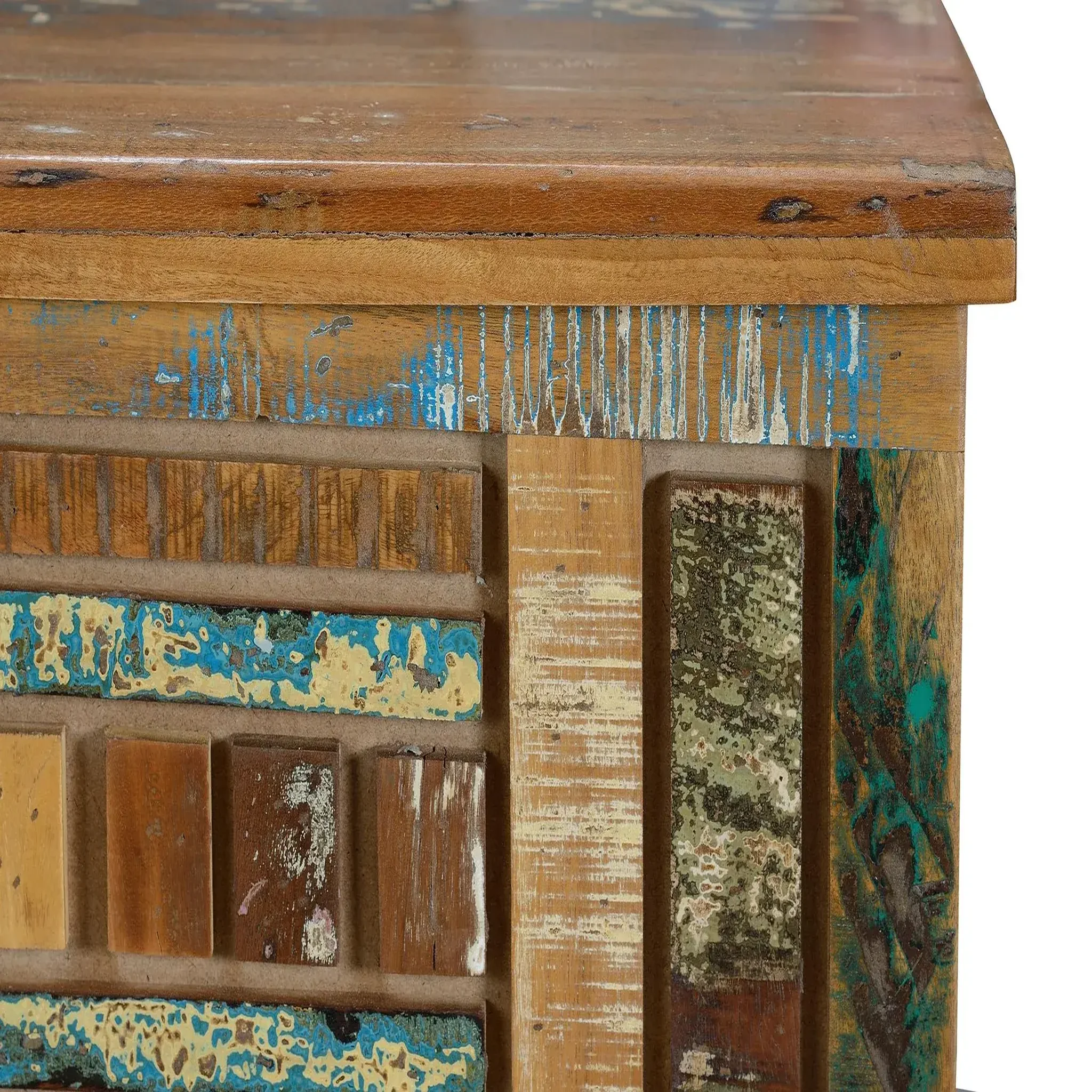 Voir la diapositive 5 : GINER Y COLOMER SL Coffre en bois recyclé 116 cm style vintage industriel