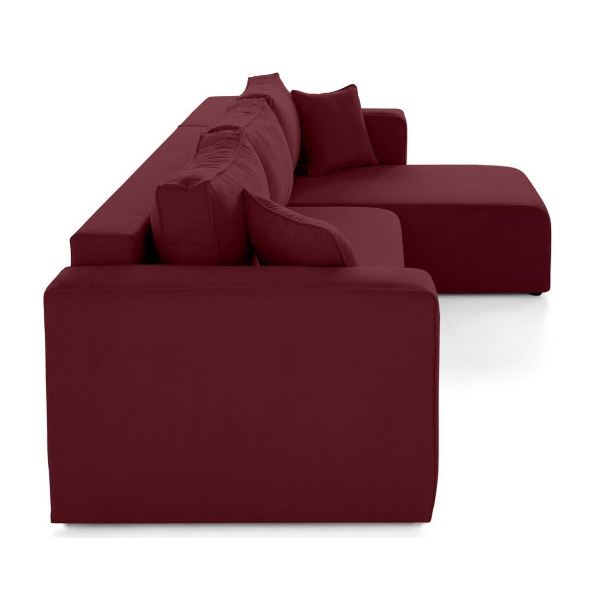 BEST MOBILIER Topaze - canapé d'angle déhoussable réversible 4 places en tissu